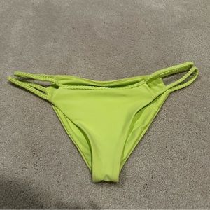 Frankies Bikini Lime Green Bikini Bottom - Size Large